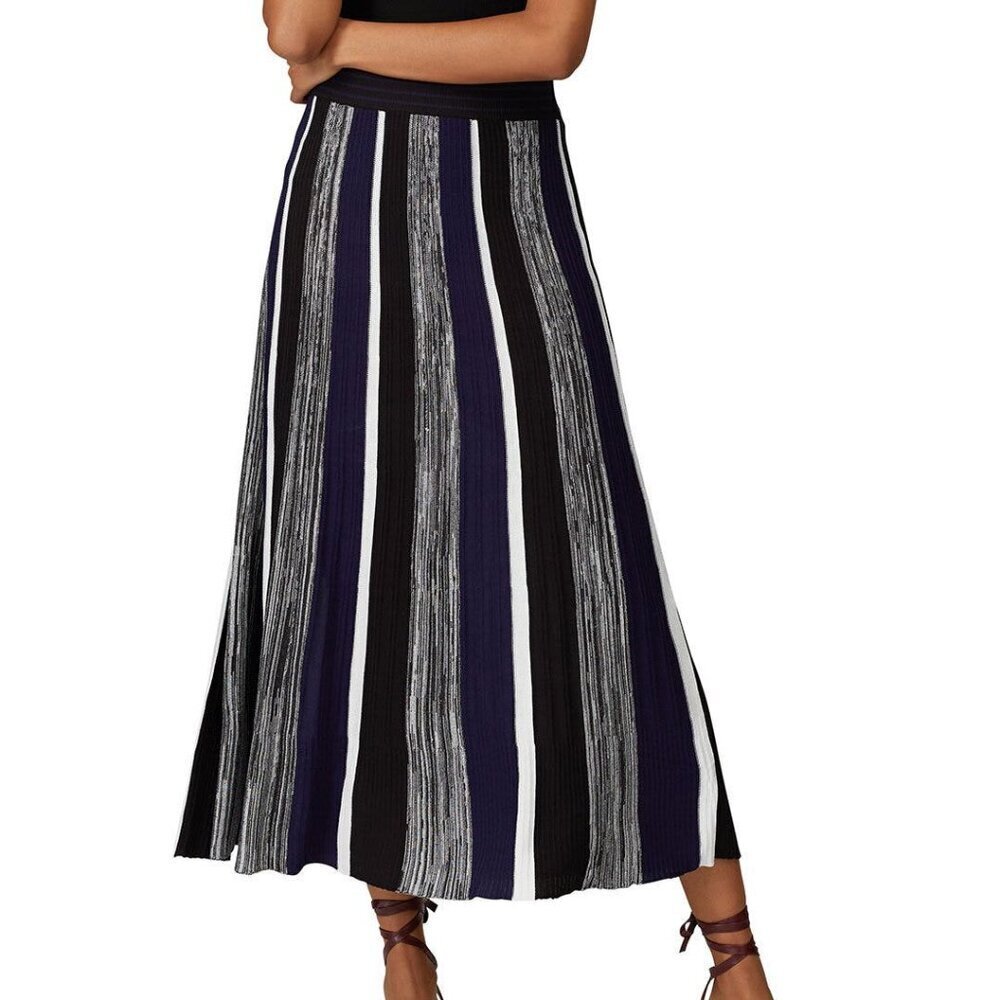 BB Dakota Black and White Striped Skirt